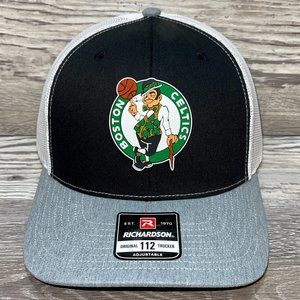 Boston Celtics 3D Snapback Trucker Hat- Black/ White/ Grey
